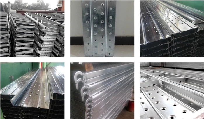 Andamio 230X63 Construction Scaffolding Metal Steel Plank Deck Board Used Aluminum Planks for Sale Andamio Galvanized Perforated Scaffold Steel Plank